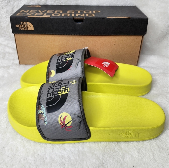 The North Face Base Camp Slide III Men's Sulphur Green Slip On Sandals Sz 9 - Picture 3 of 6